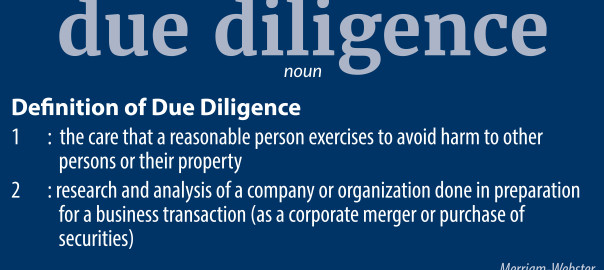 Doing Your Due Diligence